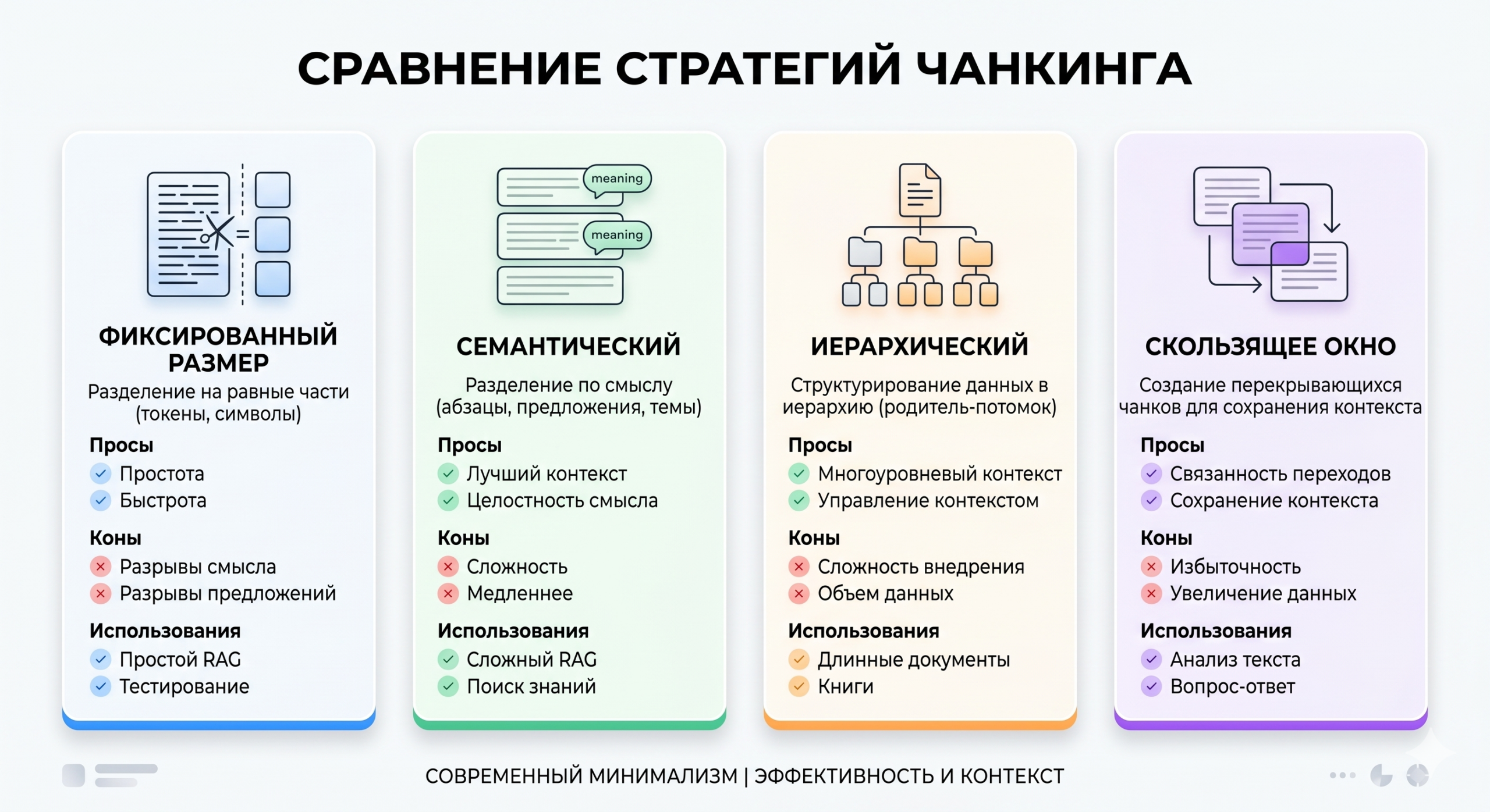 Сравнение стратегий чанкинга
